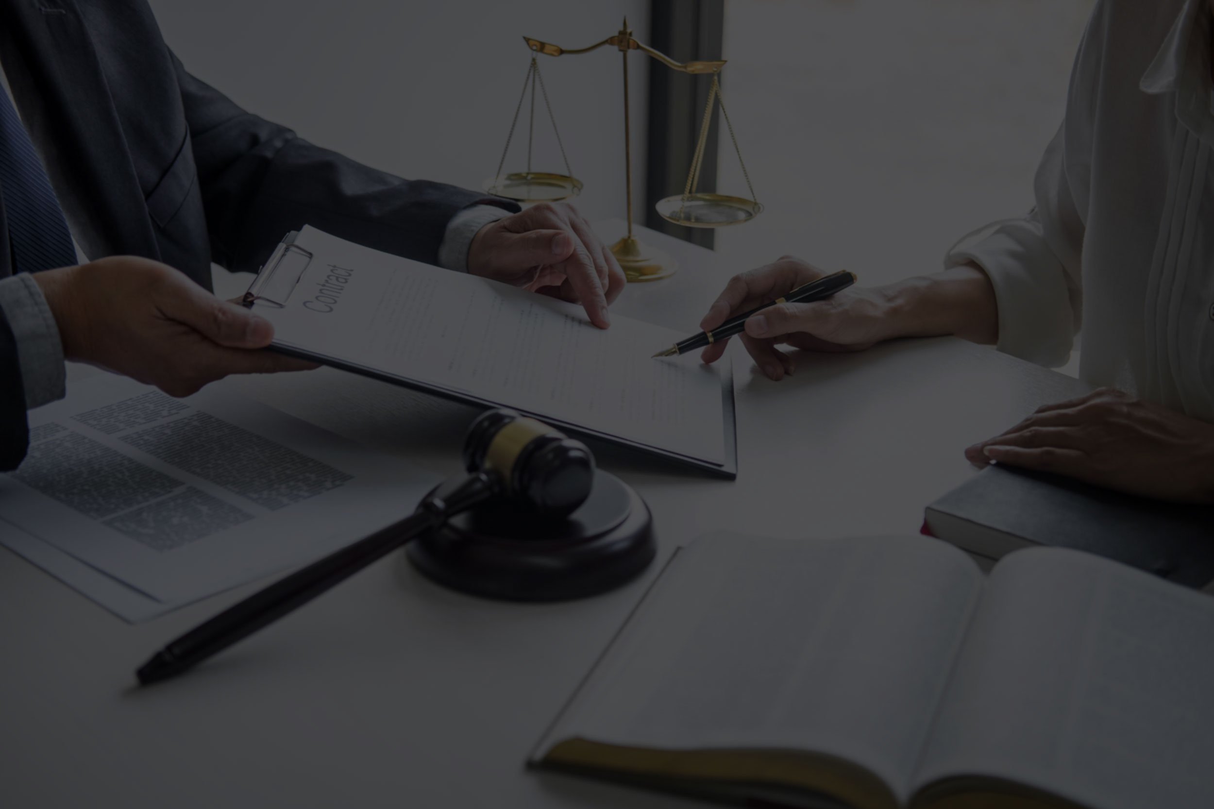 reviewing a legal contract with a downey california attorney with overlay