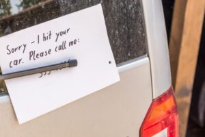 note on car